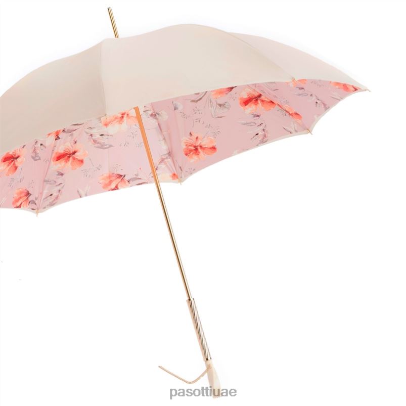 مظلة | 189 5f211-8 s7 - مظلة مزهرة باللونين العاجي والوردي PASOTTI Z446V339